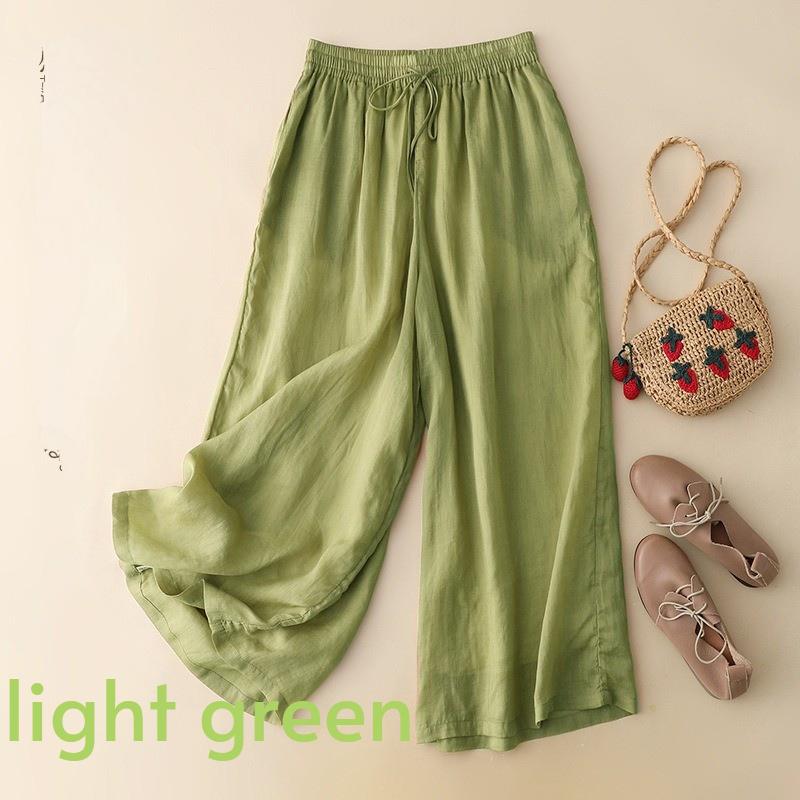 Cotton and linen pants/wide leg pants/cropped pants/Straight pants/baggy pants